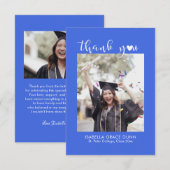 Eenvoudig stijlvol hart kalligrafie script Afstude Bedankkaart (Voorkant / Achterkant)