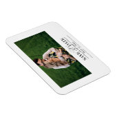 Eenvoudig stijlvol huwelijk sparen de Datum Foto Magneet (Rechterzijde)