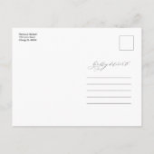 Eenvoudig stijlvol huwelijk sparen de datum niet f briefkaart (Achterkant)