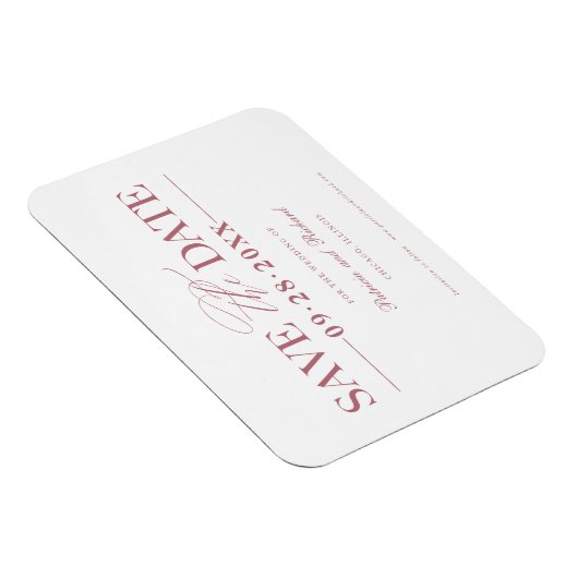 Eenvoudig stijlvol huwelijk sparen de datum niet f magneet (Rechterzijde)