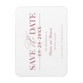 Eenvoudig stijlvol huwelijk sparen de datum niet f magneet (Verticaal)