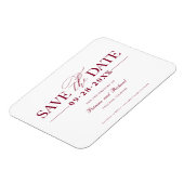 Eenvoudig stijlvol huwelijk sparen de datum niet f magneet (Linkerzijde)