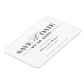 Eenvoudig stijlvol huwelijk sparen de datum niet f magneet (Linkerzijde)