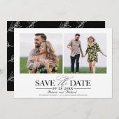 Eenvoudig stijlvol huwelijk sparen de foto van Dat Kaart (Voorkant / Achterkant)