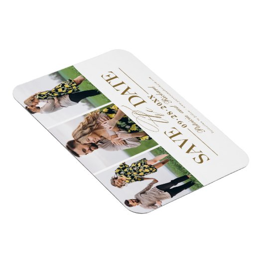 Eenvoudig stijlvol huwelijk sparen de foto van Dat Magneet (Rechterzijde)