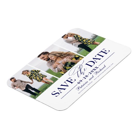 Eenvoudig stijlvol huwelijk sparen de foto van Dat Magneet (Linkerzijde)