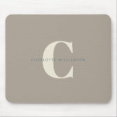 Eenvoudig stijlvol logo in Taupe Brown Muismat (Voorkant)