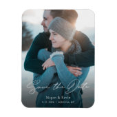 Eenvoudig Stijlvol Manuscript Foto Weddenschap spa Magneet (Verticaal)