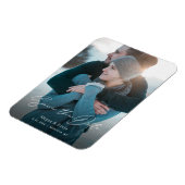 Eenvoudig Stijlvol Manuscript Foto Weddenschap spa Magneet (Linkerzijde)