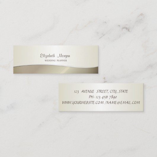 Eenvoudig stijlvol mini visitekaartje (Voorkant / Achterkant)