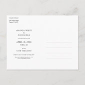 Eenvoudig stijlvol, modern, aangepast fotohuwelijk uitnodiging briefkaart (Achterkant)