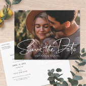 Eenvoudig stijlvol, modern, aangepast fotohuwelijk uitnodiging briefkaart