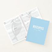 Eenvoudig stijlvol modern blauw minimalistisch rec notitieboek (Binnen)