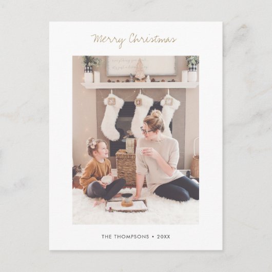 Eenvoudig Stijlvol, modern Briefkaart voor Kerstmi (Voorkant)