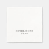 Eenvoudig Stijlvol Modern Chic Minimalist Weddensc Servet (Voorkant)