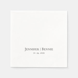 Eenvoudig Stijlvol Modern Chic Minimalist Weddensc Servet