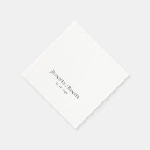 Eenvoudig Stijlvol Modern Chic Minimalist Weddensc Servet (Hoek)