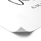 Eenvoudig stijlvol, modern fotoweduwschap Welkom Poster (Hoek)