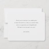 Eenvoudig stijlvol, modern Gold Typography Weddens Bedankkaart (Achterkant)