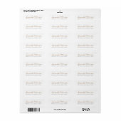 Eenvoudig stijlvol modern gouden script retouradre etiket (Full Sheet)