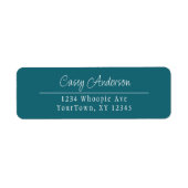 Eenvoudig Stijlvol Modern Informeel Casual Blauw B Etiket (Voorkant)