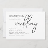 Eenvoudig stijlvol, modern, minimalistisch script kaart (Voorkant)