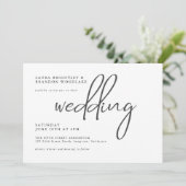 Eenvoudig stijlvol, modern, minimalistisch script kaart (Staand voorkant)