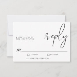 Eenvoudig Stijlvol Modern Minimalistisch Script RS RSVP Kaartje