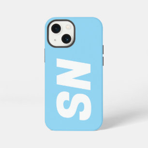 Eenvoudig Stijlvol Modern Naam Minimaal lichtblauw iPhone 13 Mini Hoesje