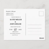 Eenvoudig Stijlvol Moderne Foto Weddenschap Sparen Briefkaart (Achterkant)