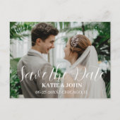 Eenvoudig Stijlvol Moderne Foto Weddenschap Sparen Briefkaart (Voorkant)