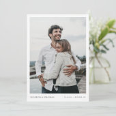 Eenvoudig Stijlvol Moderne Foto Weddenschap Sparen Kaart (Staand voorkant)