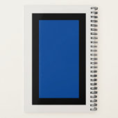 Eenvoudig Stijlvol Monogram Kleur Blok Blauw Planner (Achterkant)