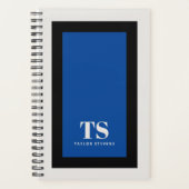 Eenvoudig Stijlvol Monogram Kleur Blok Blauw Planner (Voorkant)