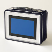 Eenvoudig Stijlvol Monogram Kleurenblok Blauw Zwar (Achterkant)