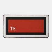 Eenvoudig stijlvol monogram kleurenblok bureaumat (Voorkant)