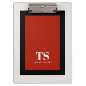 Eenvoudig stijlvol monogram kleurenblok klembord (Voorkant)