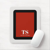 Eenvoudig stijlvol monogram kleurenblok muismat (Met muis)