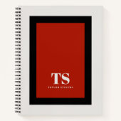 Eenvoudig stijlvol monogram kleurenblok notitieboek (Voorkant)