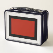 Eenvoudig Stijlvol Monogram Kleurenblok Rood Zwart (Achterkant)