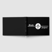 Eenvoudig stijlvol monogram met naam bruiloft gastenboek (Volledig)