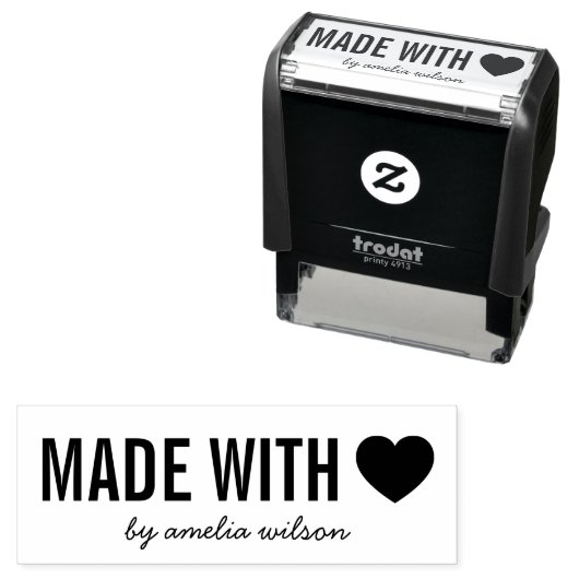 Eenvoudig stijlvol, persoonlijk hart gemaakt met l  zelfinktende stempel (In situ)