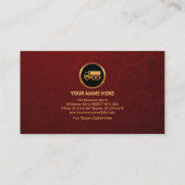 Eenvoudig, stijlvol, rood, Gold Stripe Startup Visitekaartje (Achterkant)