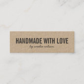 Eenvoudig Stijlvol Rustiek Handgemaakt met Liefde  Mini Visitekaartje (Voorkant)