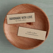 Eenvoudig Stijlvol Rustiek Handgemaakt met Liefde  Mini Visitekaartje