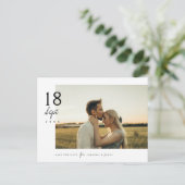 Eenvoudig stijlvol Save the Date Briefkaart met fo (Staand voorkant)