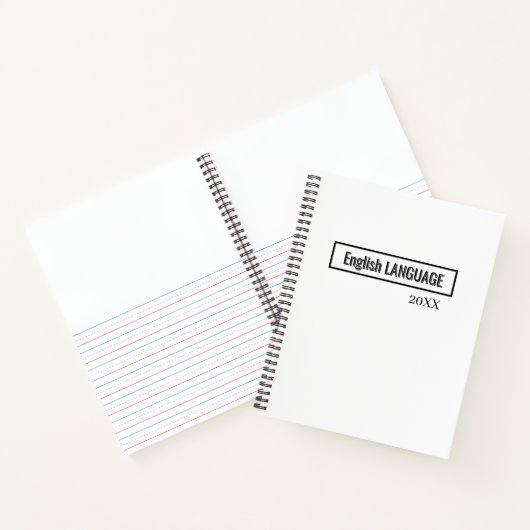 Eenvoudig stijlvol schoolvak notitieboek (Binnen)