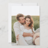 Eenvoudig Stijlvol Schrift met Foto Bruiloft  Kaart (Achterkant)