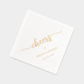 Eenvoudig stijlvol script juicht moderne bruiloft folie servetten (Links)