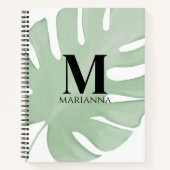 Eenvoudig stijlvol, Tropisch Groen Palm Leaves Notitieboek (Voorkant)